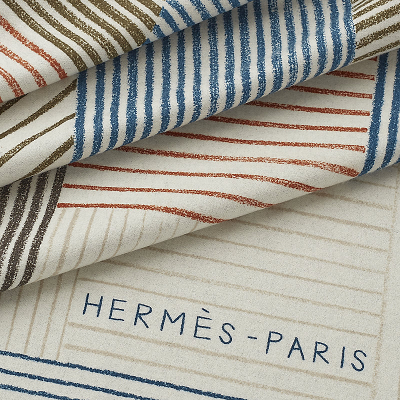 H Brick blanket - Blue | Hermès Macau SAR